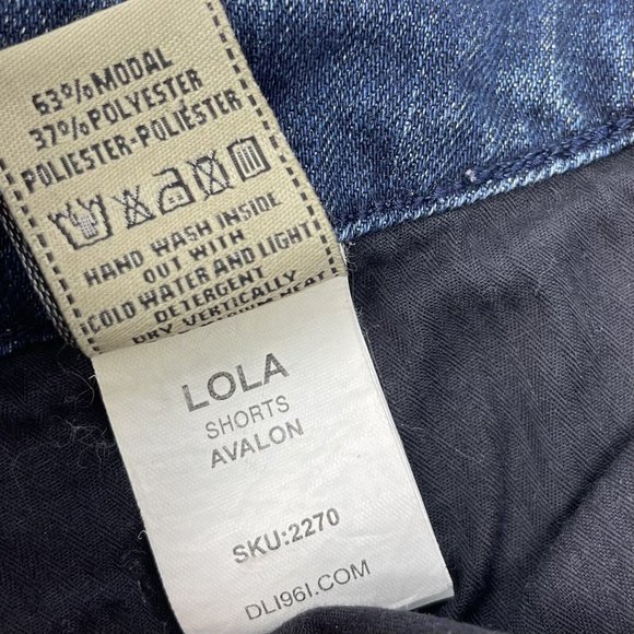 DL1961 Denim Jean Shorts Womens Size 26 Small Cut Off Lola - Picture 9 of 10